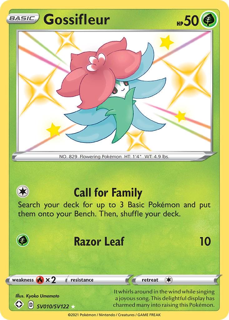 Shining Fates Gossifleur Pokémon card